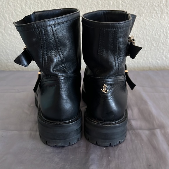 Jimmy Choo Womens Youth II Double Moto Boots Current 2022 Style Sold Out $895 - Picture 8 of 16